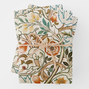 Morris Acanthus Florales Crewel-Stickerei-Muster Geschenkpapier Set