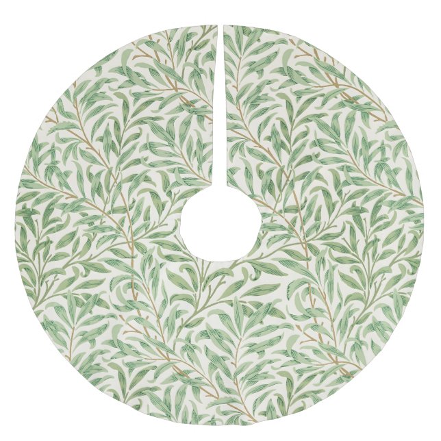 Morris - Antikes Weidenblatt- und Zweigmuster Polyester Weihnachtsbaumdecke (Vorderseite)
