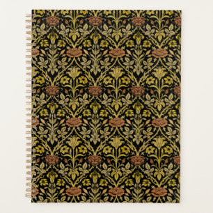Morris Arrière - plan noir Rose et Motif de fleurs
