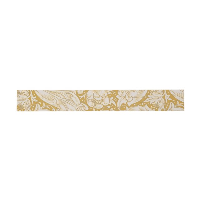 Morris Bachelor's Button Blume & Golden Stems Einladungsbanderole (Flach)
