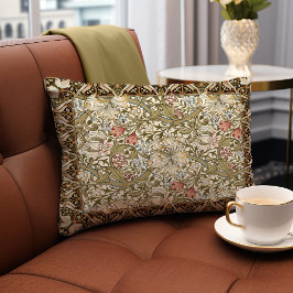 Morris Birds & Anemone Dark Dschungel Green Patter Dekokissen