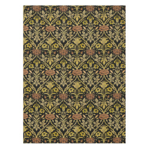 Morris Black Background Rose & Lily Blume Pattern Tischdecke