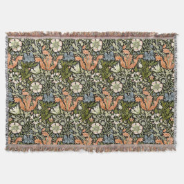 Morris BlackBackground 1896 Compton Floral Pattern Decke