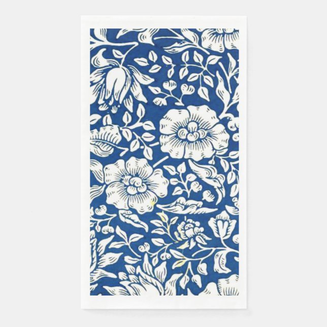 Morris - Blaue Malve Serviette (Vorderseite)