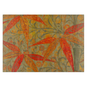 Morris & Co. Bambus-Muster Godwin Orange und Salbe Schneidebrett