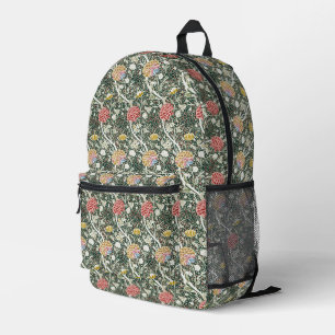 Morris Cray Vintag Blossom Blumendesign Green Bedruckter Rucksack