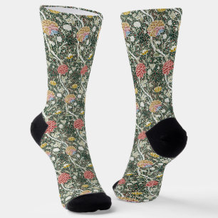 Morris Cray Vintag Blossom Blumendesign Green Socken