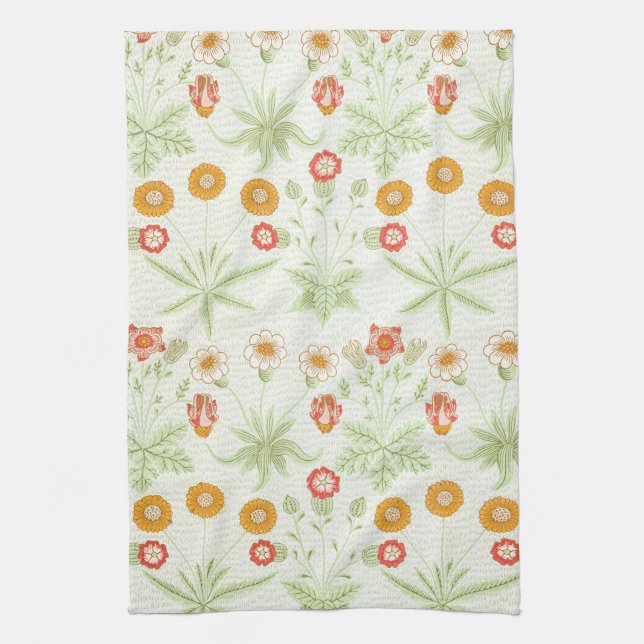 Morris Daisy, klassisches Viktorianisches Blumenmu Geschirrtuch (Vertikal)