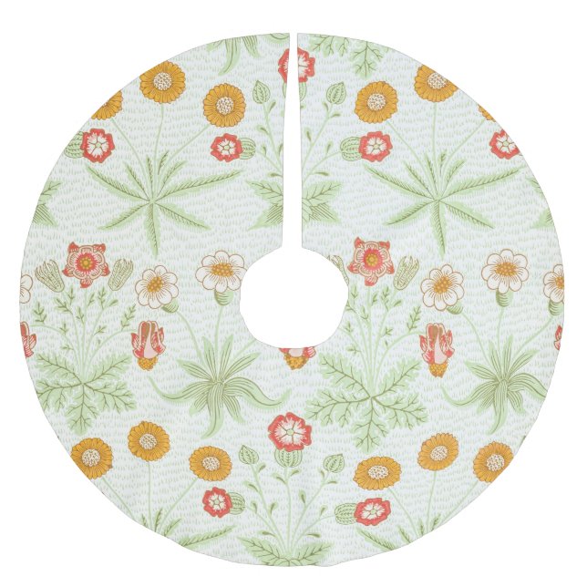 Morris Daisy, Klassisches viktorianisches Blumenmu Polyester Weihnachtsbaumdecke (Vorderseite)