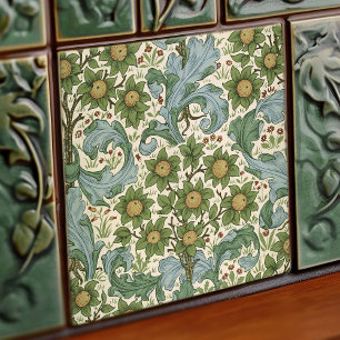 Morris Dearle Art Nouveau Floral viktorianischer N Fliese