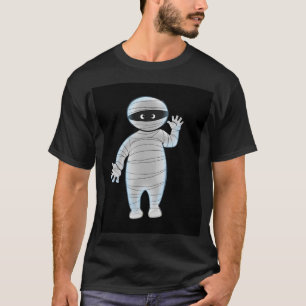 Morris die Mummy auf schwarz T-Shirt