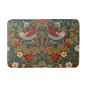 Morris - Erdbeerdieb #2 Blumenmuster Badematte