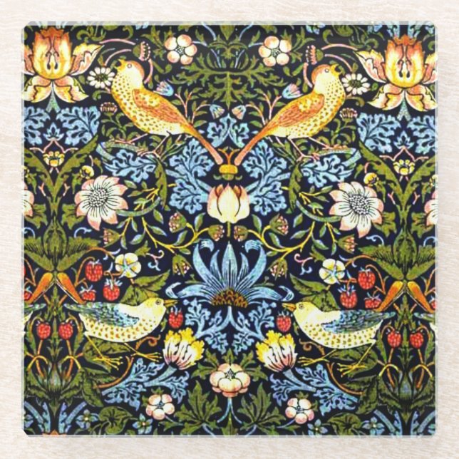 Morris - Erdbeerdieb Glasuntersetzer (Vorderseite)