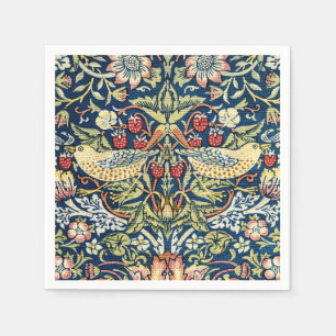 Morris - Erdbeeren-Dieb-Muster für Vögel und Blume Serviette