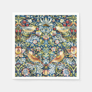 Morris - Erdbeeren-Dieb-Muster für Vögel und Blume Serviette