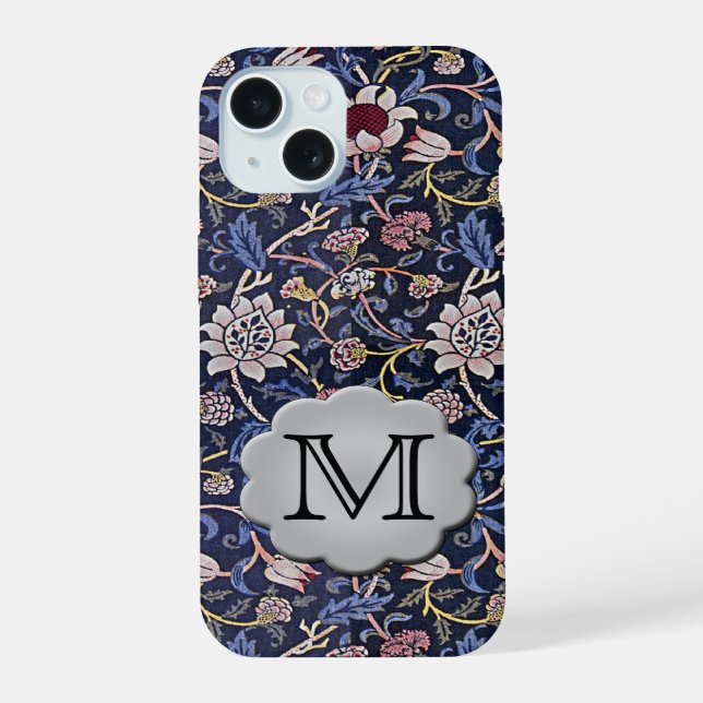 Morris Evenlode Monogram iPhone 15 Hülle (Rückseite)