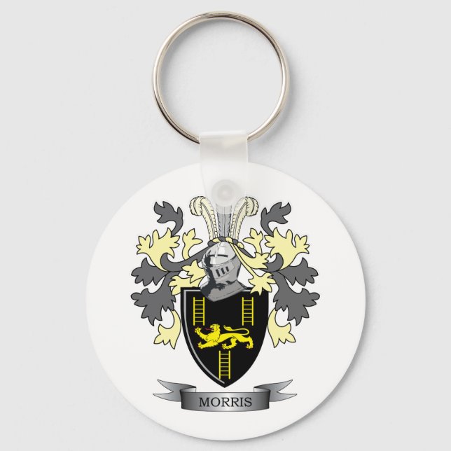 Morris-Familienwappen-Wappen Schlüsselanhänger (Vorderseite)