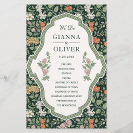 Morris Floral Garden Hochzeitsprogramm