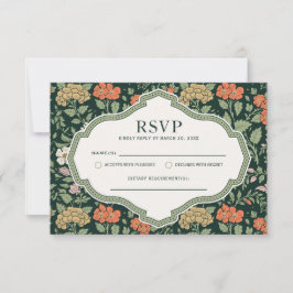 Morris Floral Garden Wedding RSVP Card Einladung