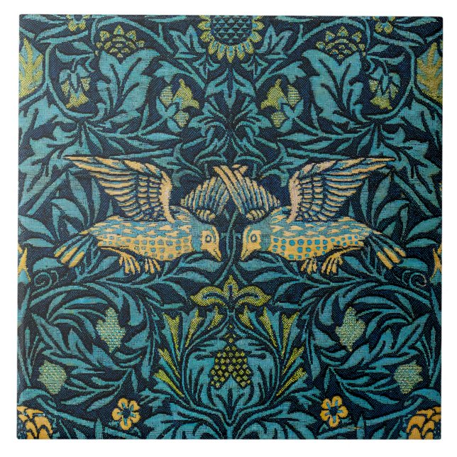Morris - Flying Birds Floral Muster Splicing Fliese (Vorderseite)
