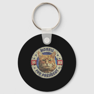 Morris für Präsident Vintage 1988 Katzenliebhaber Schlüsselanhänger