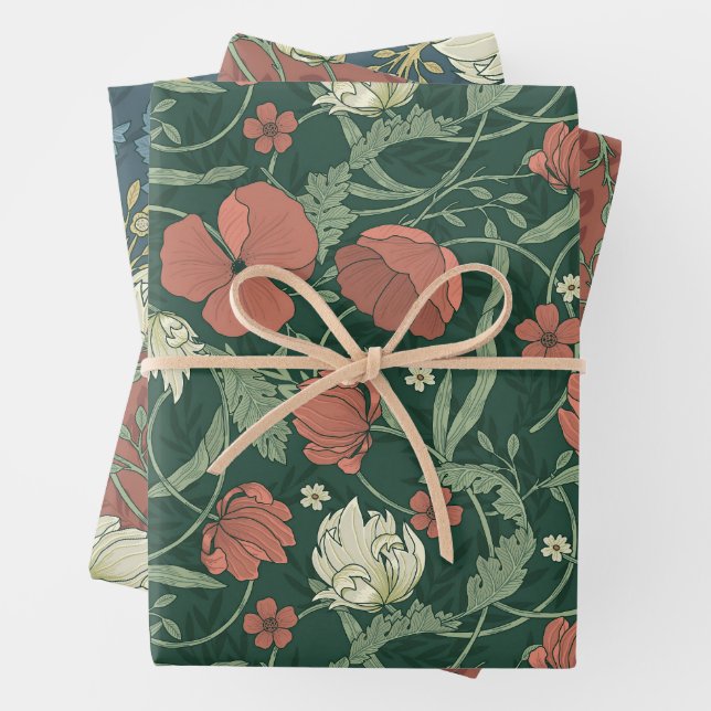 Morris Garden Floral Pattern Geschenkpapier Set (Beispiel)