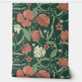 Morris Garden Green & Red Tapete
