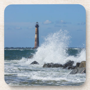 Morris-Insel-Leuchtturm-Spritzen Untersetzer