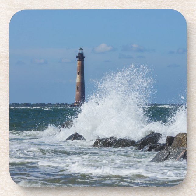 Morris-Insel-Leuchtturm-Spritzen Untersetzer (Vorderseite)