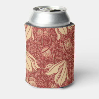 Morris Inspiriert Lily Blume Botanical Red Textile Dosenkühler