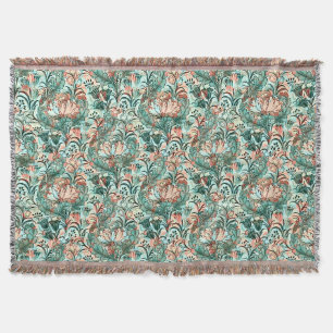 Morris Inspiriert Tulips, Peonies, Acanthus Green Decke