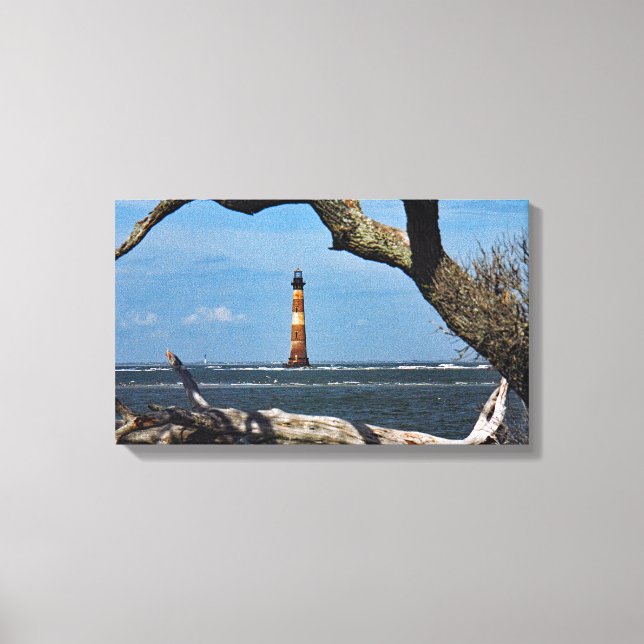 Morris Island Lighthouse Leinwanddruck (Vorderseite)