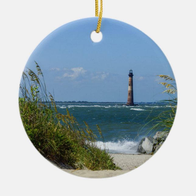 Morris Island Lighthouse Walkway Keramikornament (Vorne)