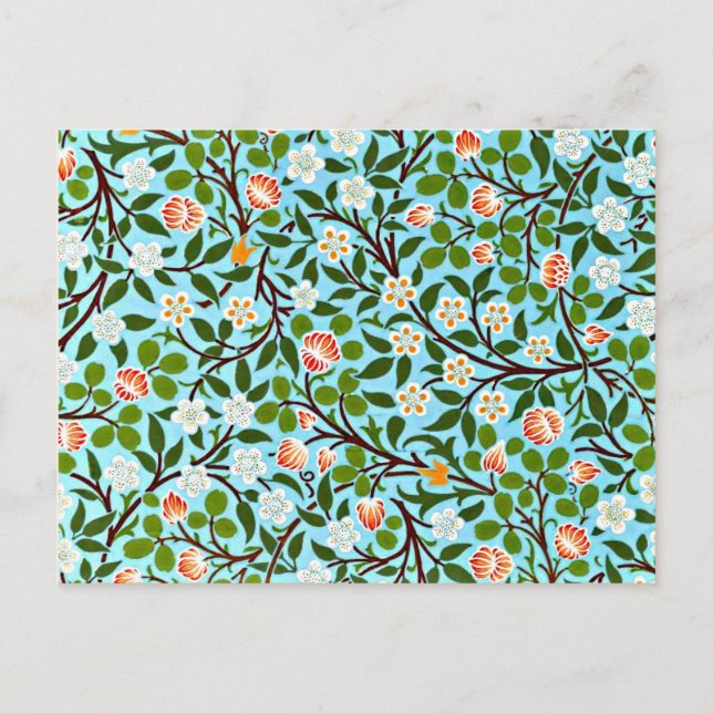 Morris - Kleber, Vintages Blumenmuster Postkarte (Vorderseite)