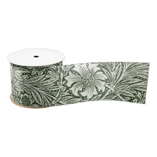 Morris Marigold Vintag 1875 Grüne Blume Satinband