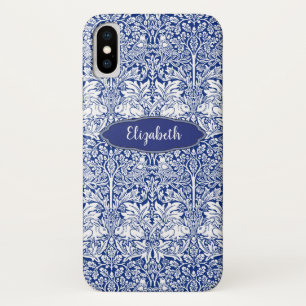 Morris Muster-blaues Kaninchen-personalisiertes iPhone X Hülle