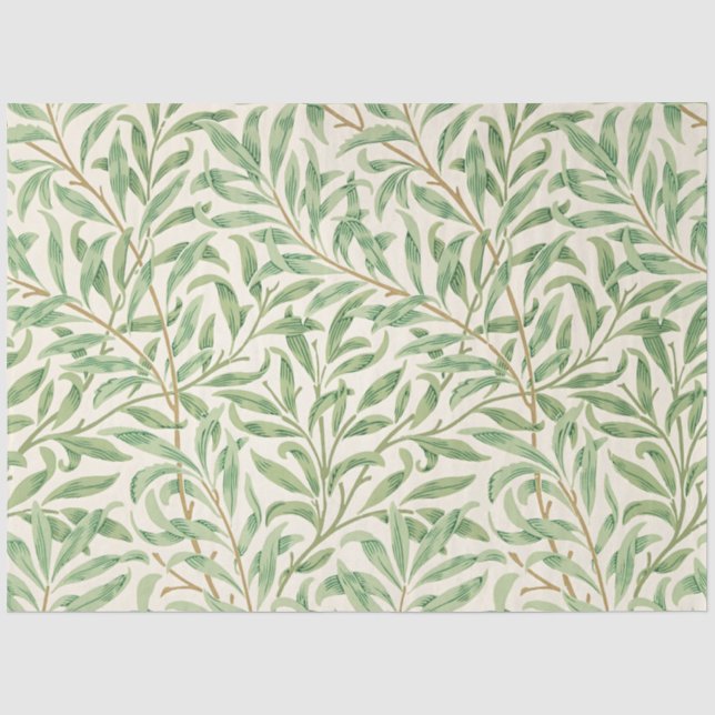 Morris - Muster für antike Weiden und Blätter Seidenpapier (Vorderseite)