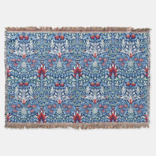 Morris Navy Blau Schlangenkopf-Blumenmuster-Tapete Decke