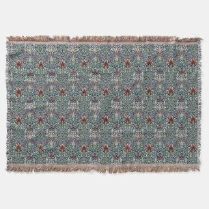Morris Navy Blau Schlangenkopf-Blumenmuster-Tapete Decke