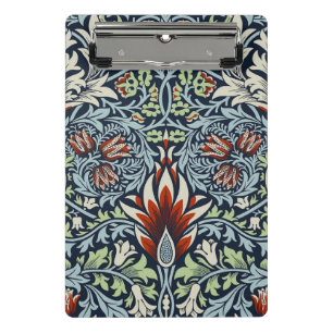 Morris Navy Blau Schlangenkopf-Blumenmuster-Tapete Mini Klemmbrett