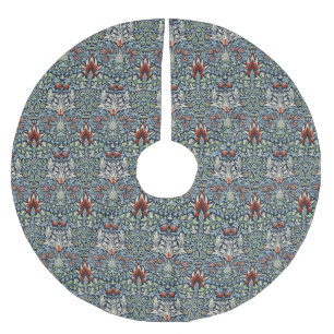 Morris Navy Blau Schlangenkopf-Blumenmuster-Tapete Polyester Weihnachtsbaumdecke