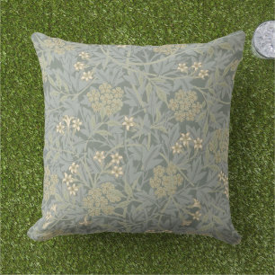 Morris Rebe und Jasmingarten-Blumen-Klassiker Kissen