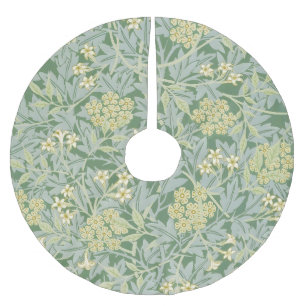 Morris Rebe und Jasmingarten-Blumen-Klassiker Polyester Weihnachtsbaumdecke