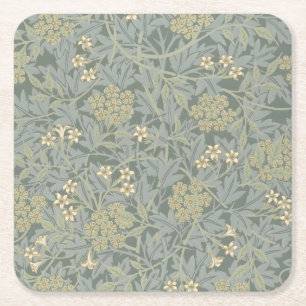Morris Rebe und Jasmingarten-Blumen-Klassiker Rechteckiger Pappuntersetzer