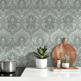 Morris Spring Thicket Sage Green Soft Grau Tapete