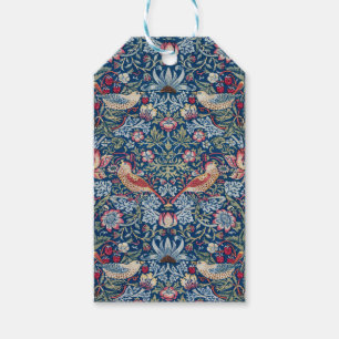Morris Strawberry Thief Classic Indigo Blau Fein Geschenkanhänger