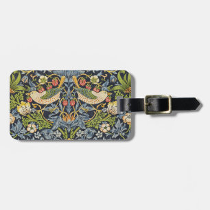 Morris Strawberry Thief Navy Blau Vintage Fine Art Gepäckanhänger