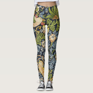 Morris Strawberry Thief Navy Blau Vintage Fine Art Leggings