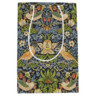 Morris Strawberry Thief Navy Blau Vintage Fine Art Mittlere Geschenktüte