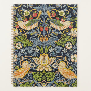 Morris Strawberry Thief Navy Blau Vintage Fine Art Planer